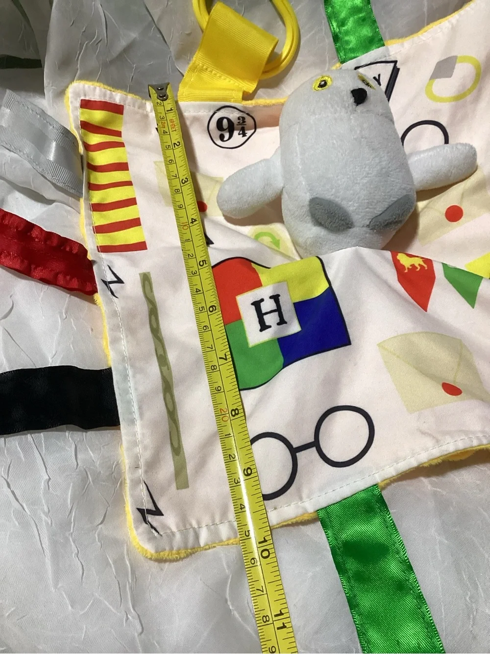 Baby Jack & Co 10x10” Wizard Lovey Owl Tag Toy for Babies Learning Sensory